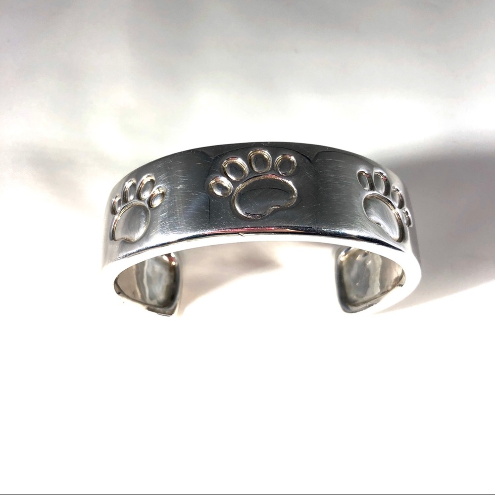 SOLD❌Sterling silver paw print bracelet - Picture 3 of 6